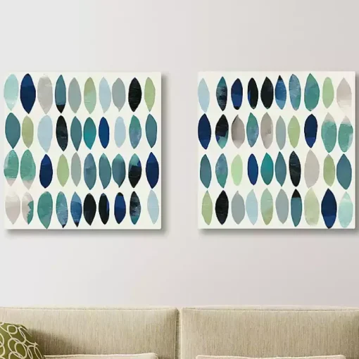 Abstract Leaf Giclee Canvas Art Prints, Set of 2