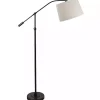 Aged Bronze Iron Adjustable Arm Floor Lamp