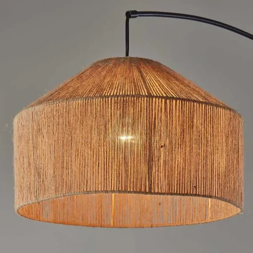 Amalfi Natural Rope Shade Arch Floor Lamp