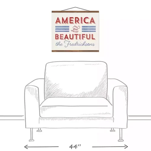 America the Beautiful Personalized Hanging Canvas