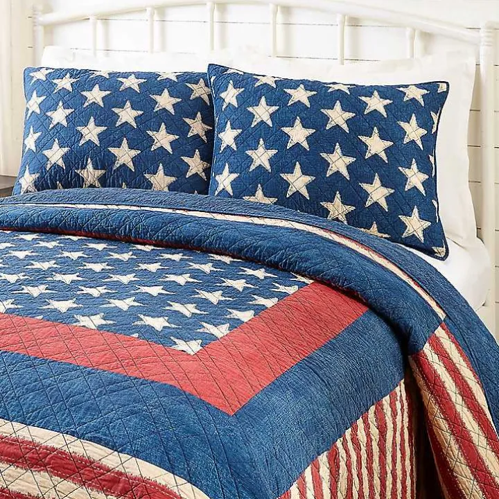Americana Patch 3-pc. Full/Queen Quilt Set