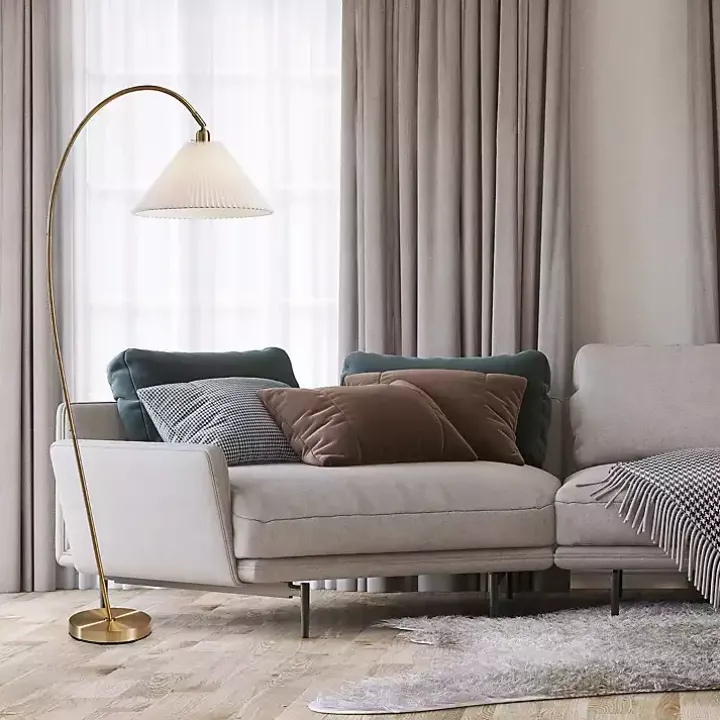 Antique Brass Curved Arch Floor Lamp