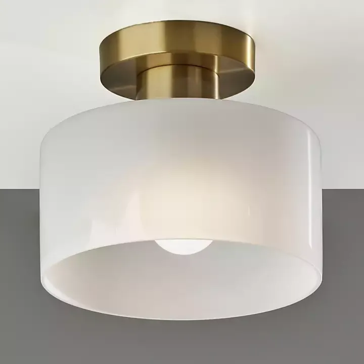 Antique Brass Rhodes Flush Mount Light