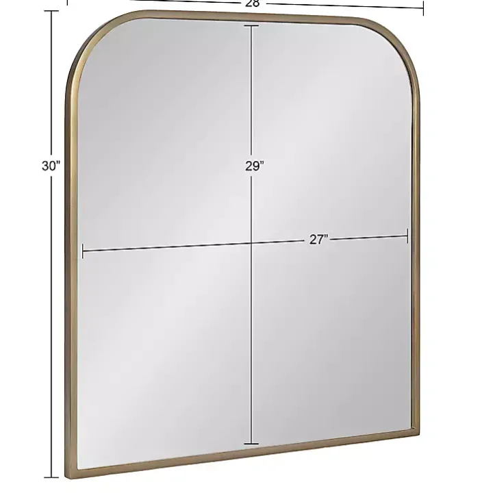 Antique Brass Wide Arch Wall Mirror