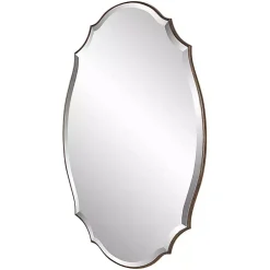 Antique Bronze Curved Wall Mirror