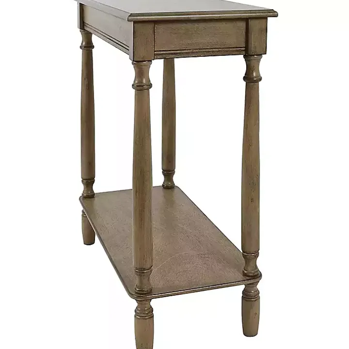Antique Brown Rectangular Console Table