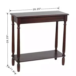Antique Brown Wood Rachel Console Table