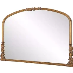 Antique Gold Baroque Arched Wall Mirror