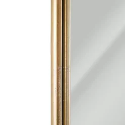 Antique Gold Metal Ornate Arch Wall Mirror