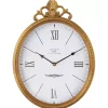 Antique Gold Metal Scroll Wall Clock