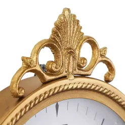 Antique Gold Metal Scroll Wall Clock