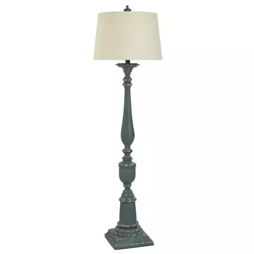 Antique Navy Bourgault Floor Lamp