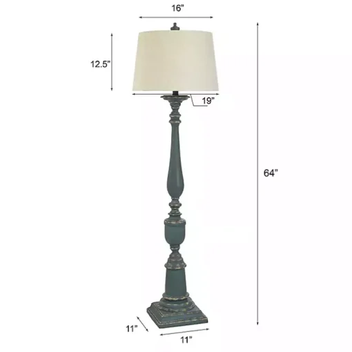 Antique Navy Bourgault Floor Lamp