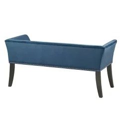 Antique Sapphire Low Back Upholstered Bench