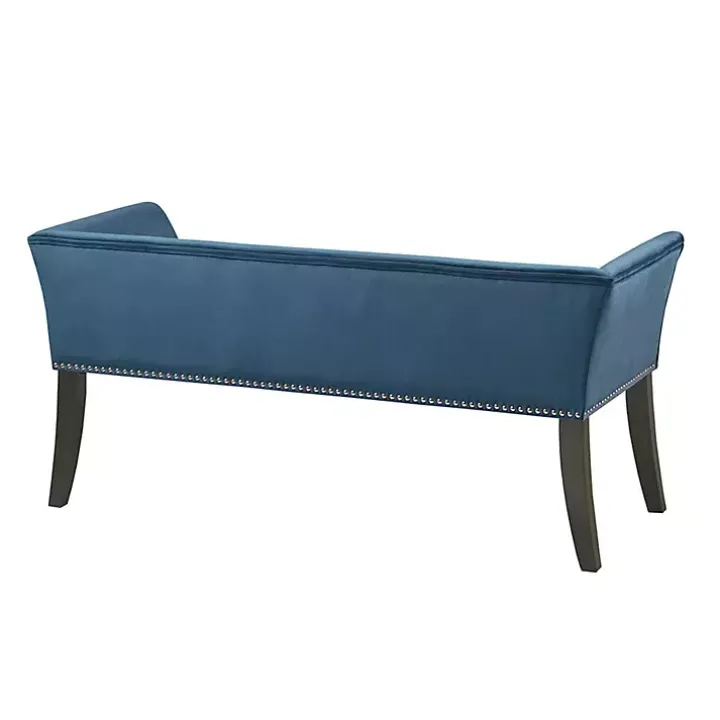 Antique Sapphire Low Back Upholstered Bench
