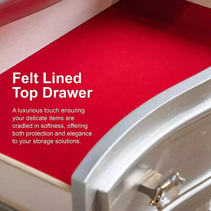 Antique White Wood Heather Accent Table