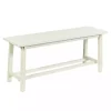 Antique White Wood Noah Bench