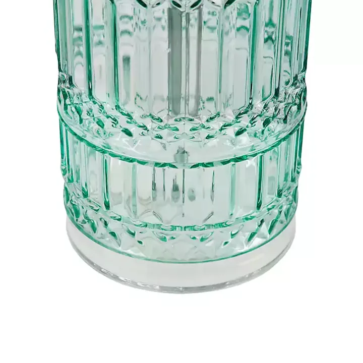 Aqua Blue Textured Glass Luxuria Table Lamp