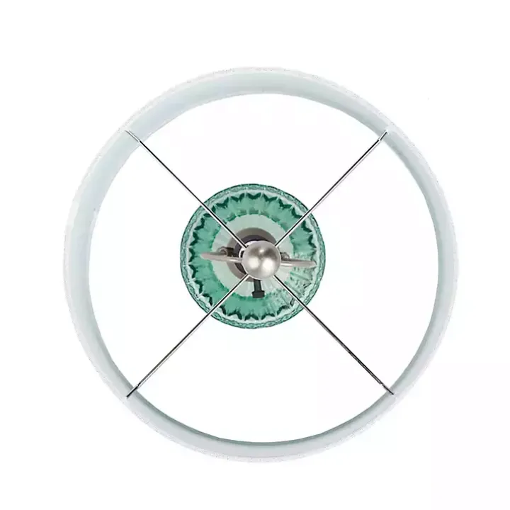 Aqua Blue Textured Glass Luxuria Table Lamp