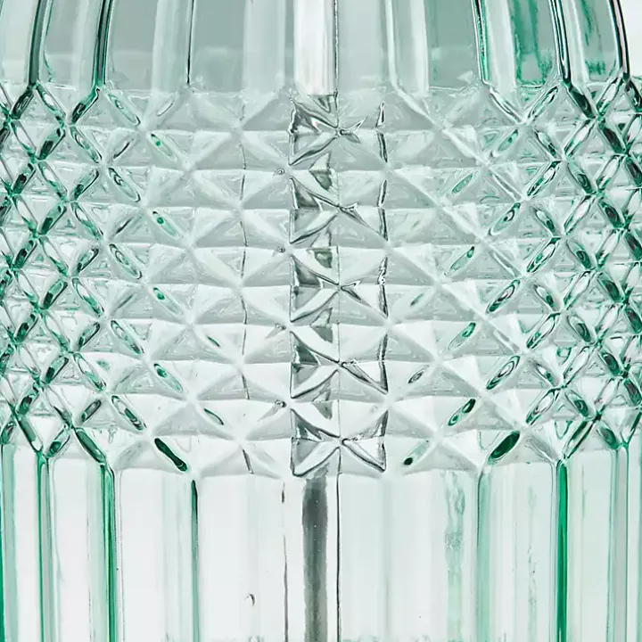 Aqua Blue Textured Glass Luxuria Table Lamp