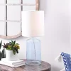 Aqua Seeded Glass Table Lamp