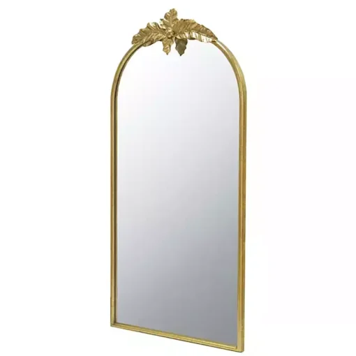 Arch Gold Leaf Top Mirror