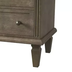 Ash Brown 2-Drawer Wood Nightstand