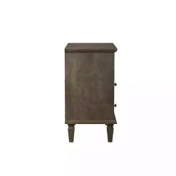 Ash Brown 2-Drawer Wood Nightstand