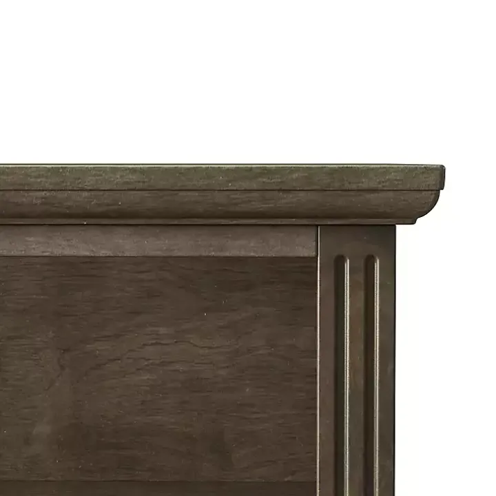 Ash Brown 2-Drawer Wood Nightstand
