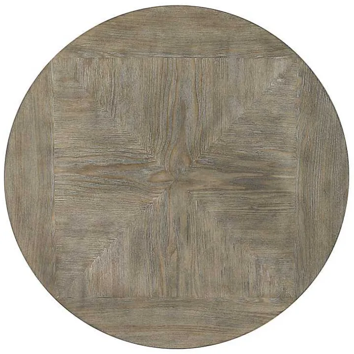 Ash Gray Round Nailhead Side Table