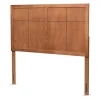 Ash Walnut Wood Panel Queen Headboard