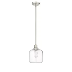 Asheville Silver Glass Globe Pendant Light