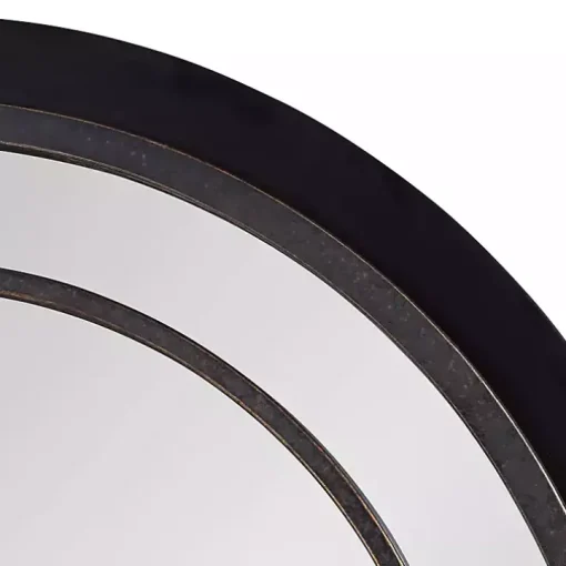 Audubon Black Wood Arch Wall Mirror, 24x36 in.