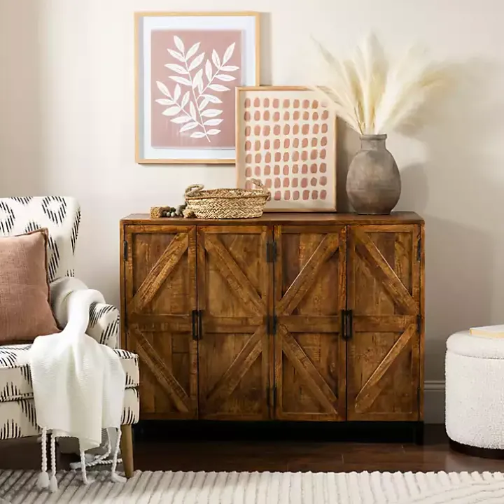 Austin Warm Wood Farmhouse Cabinet