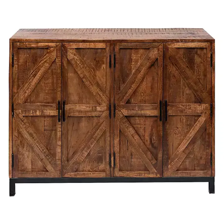 Austin Warm Wood Farmhouse Cabinet