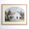 Barn with Arched Mat Framed Art Print