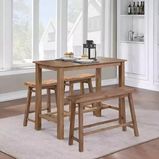 Barnwood Sonoma Saddle Counter Stools, Set of 2