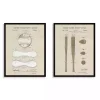 Baseball Patents Framed Art Prints, Set of 2