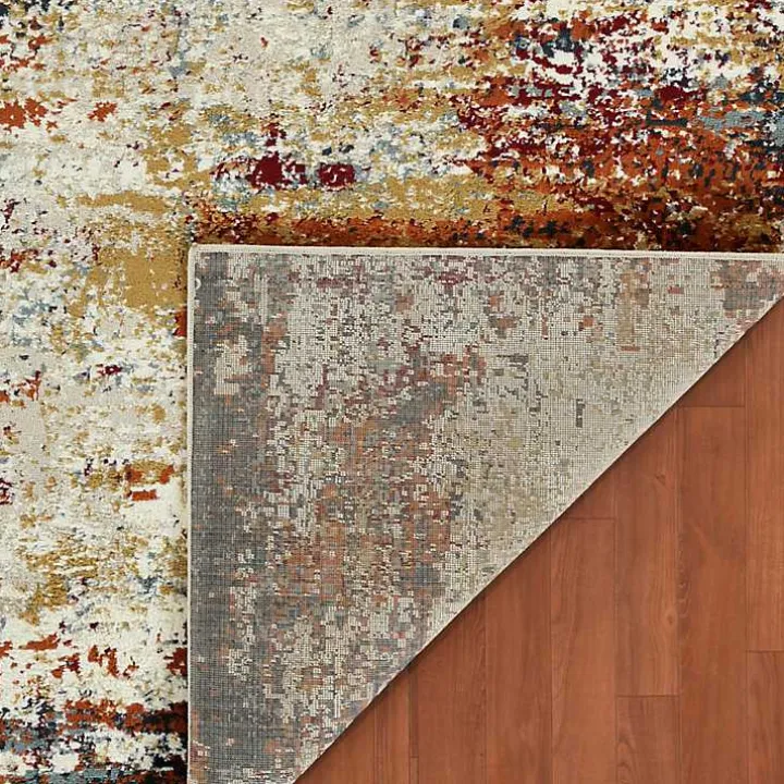 Bastia Ivory Orange Accent Rug, 2x3