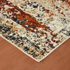 Bastia Ivory Orange Accent Rug, 2x3