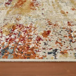 Bastia Ivory Orange Accent Rug, 2x3