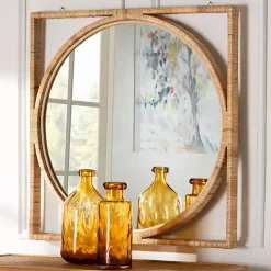Bayan Natural Rattan Wall Mirror