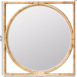 Bayan Natural Rattan Wall Mirror