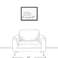 Be Warm Be Welcome Framed Canvas Art Print