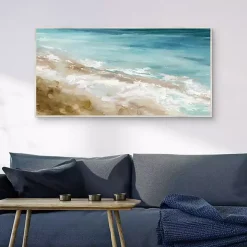 Beach Waves Framed Canvas Art Print