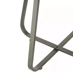 Beaded Wood Rattan Round Accent Table