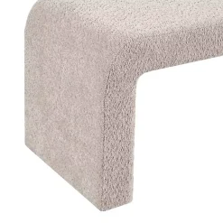 Beige Boucle Waterfall Bench, 52 in.