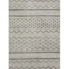 Beige Geometric Stripe Washable Area Rug, 7x9