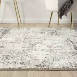 Beige Gray Indoor Area Rug, 7x9