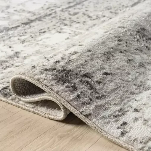 Beige Gray Indoor Area Rug, 7x9